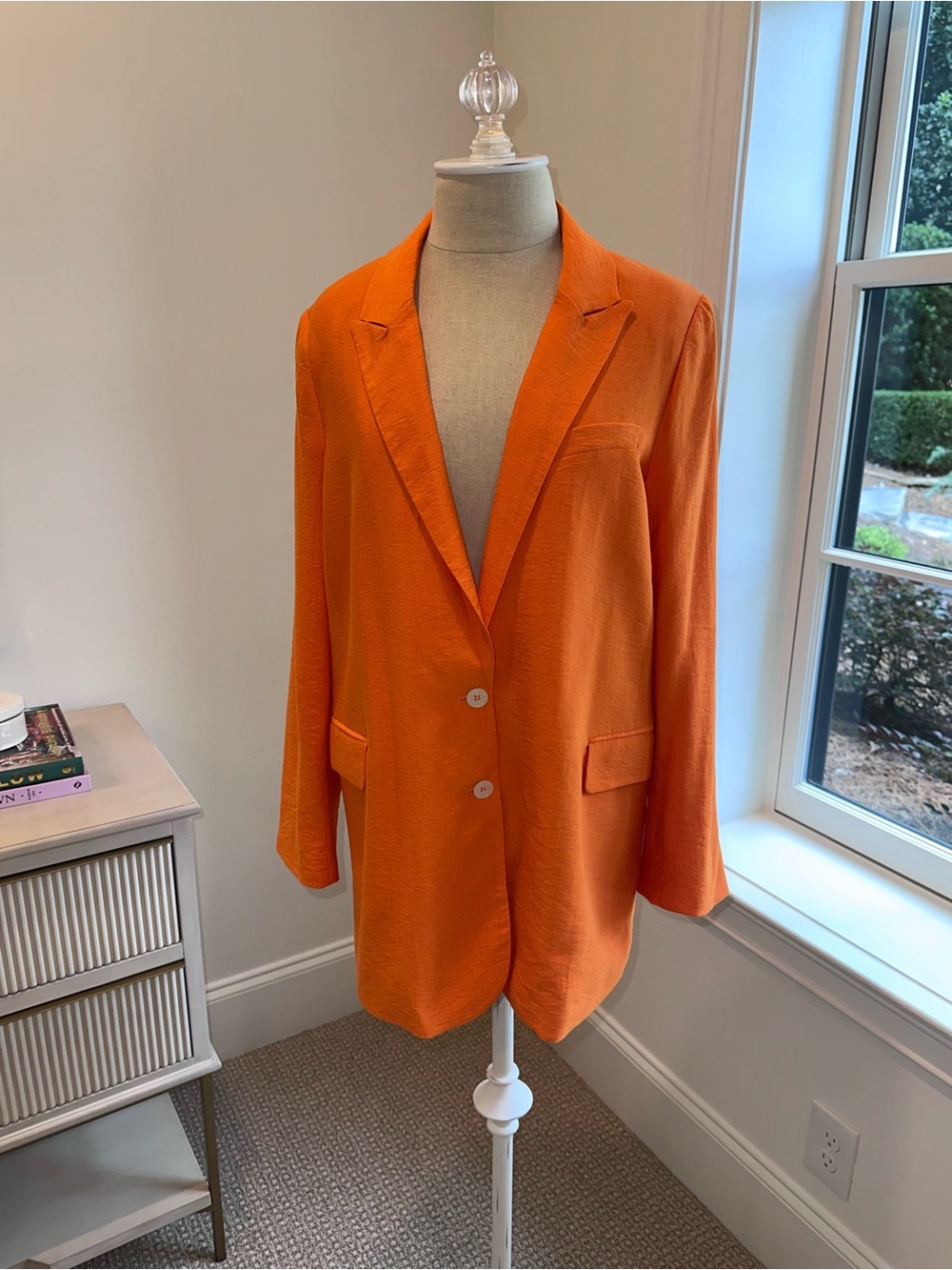 Vince Camuto Bright Orange Single-Breasted Blazer